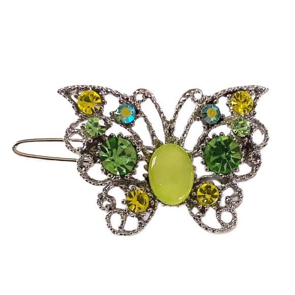 Crystal Butterfly Barrette - Picture 1 of 4